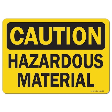 OSHA Caution, 10 Height, 14 Width, Aluminum